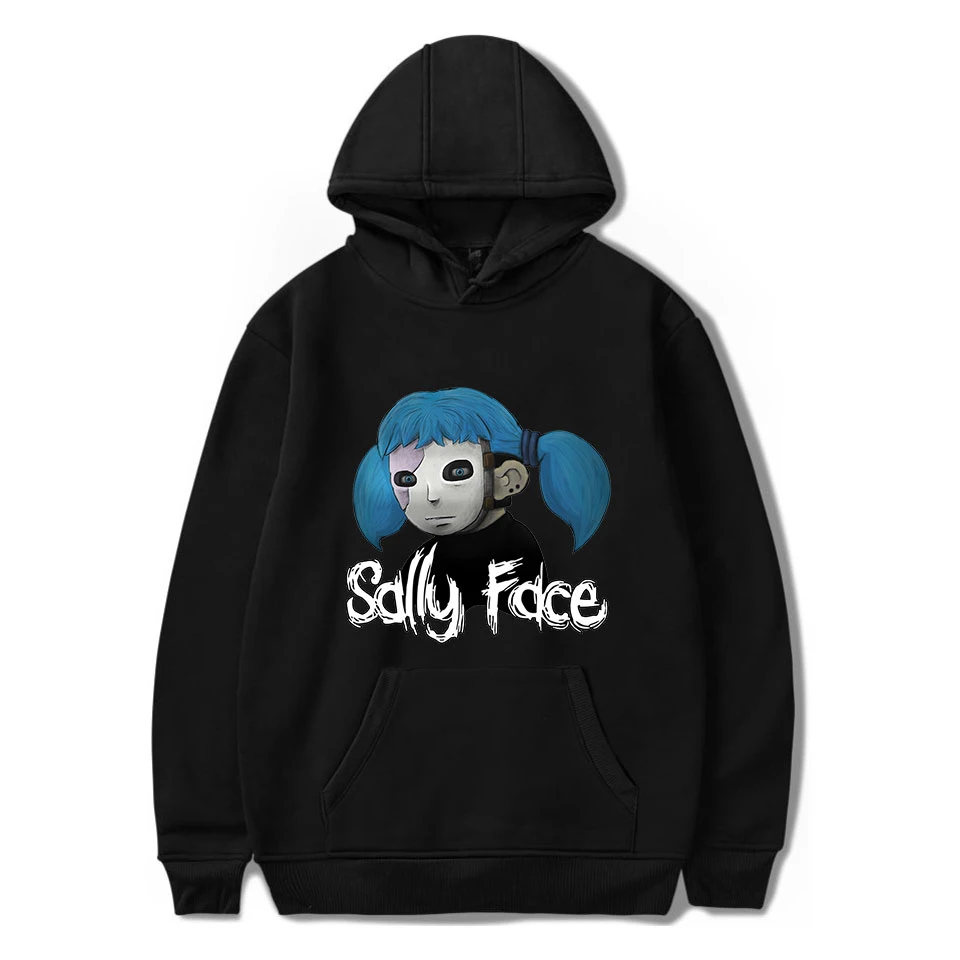 Новое поступление игры Sally Face Толстовка с капюшоном мужская женская одежда для мальчиков и девочек пуловеры игра Sally Face Eyes printed hoodies XXS-XXXXL - Цвет: black hoodie