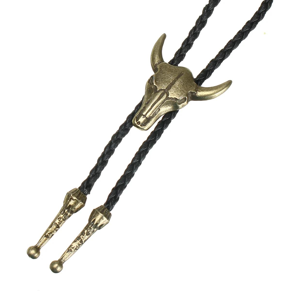 MenS Metal OX Buffalo Head Bolo Bola Tie Dance Rodeo Western Cowboy Necktie Hot