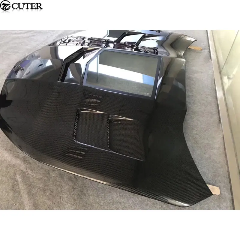 Прозрачная крышка капота двигателя из углеродного волокна для Chevrolet Camaro комплект