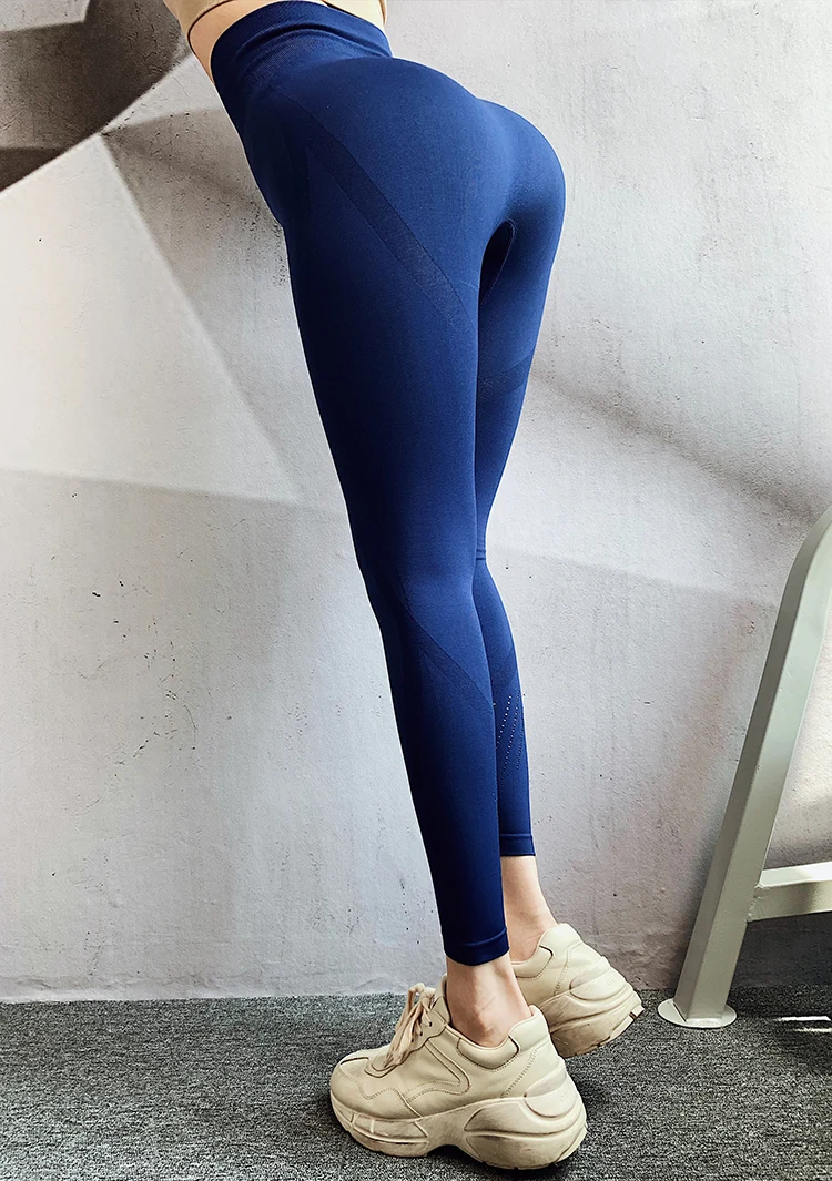 Цветные леггинсы для занятий фитнесом с контролем живота, женские бесшовные спортивные колготки с высокой талией, эластичные Простые Спортивные штаны для йоги