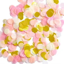 

20g Per Bag 1 Inch Bright Colors Round Tissue Paper Confetti Sprinkles for Balloon Wedding Birthday Party Table Decorations