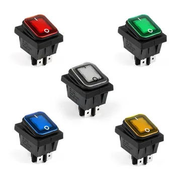 

Areyourshop Rocker Switch 4 Pin 2 Position Waterproof IP65 Boat RL2-102 Car Rocker Switch ON/OFF 16A