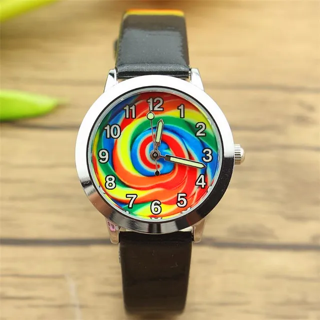 free shipping boys and girls lovely rainbow candy dial quartz watch kids cute Lu free shipping boys and girls lovely rainbow candy dial quartz watch kids cute Lu