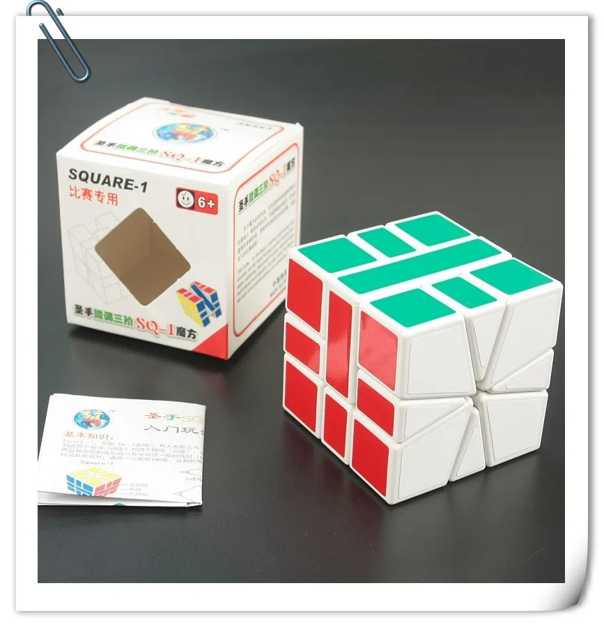 Новейший куб ShengShou квадратный-1 волшебный куб головоломка черный и белый