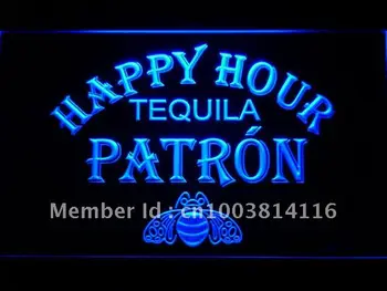 

633 Patron Tequila Happy Hour Bar LED Neon Light Signs with On/Off Switch 20+ Colors 5 Sizes to choose