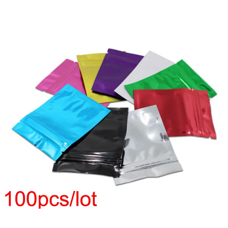 

10 colors Reclosable Smell Proof Packaging Mylar Bag Aluminum Foil Zip Lock Food Medical Showcase Heat Seal laminating Package