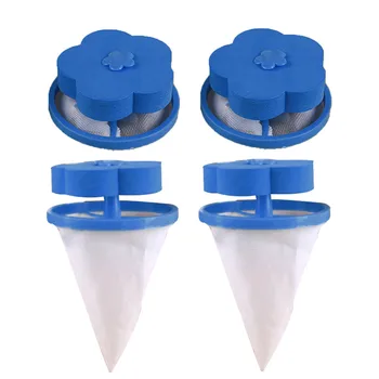 

4PC New Home Floating Lint Hair Pet Fur Catcher Mesh Pouch Washing Machine Laundry Filter Bag Filtro Lavadora Reutilizable #X