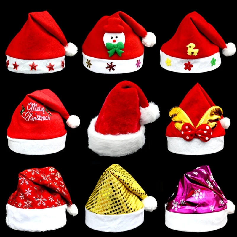 Christmas Ornament Hats Children Headwear Child Hat Adult Cartoon Luminescence | Дом и сад