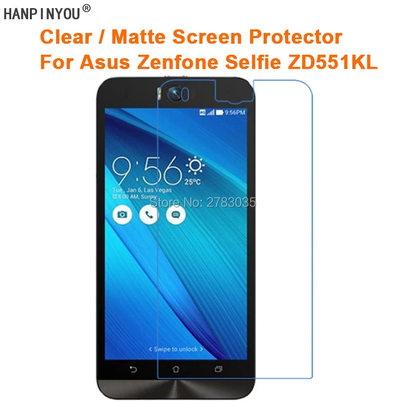 

New HD Clear / Anti-Glare Matte Screen Protector For Asus Zenfone Selfie ZD551KL 5.5" Protective Film Guard W/ Cleaning Cloth