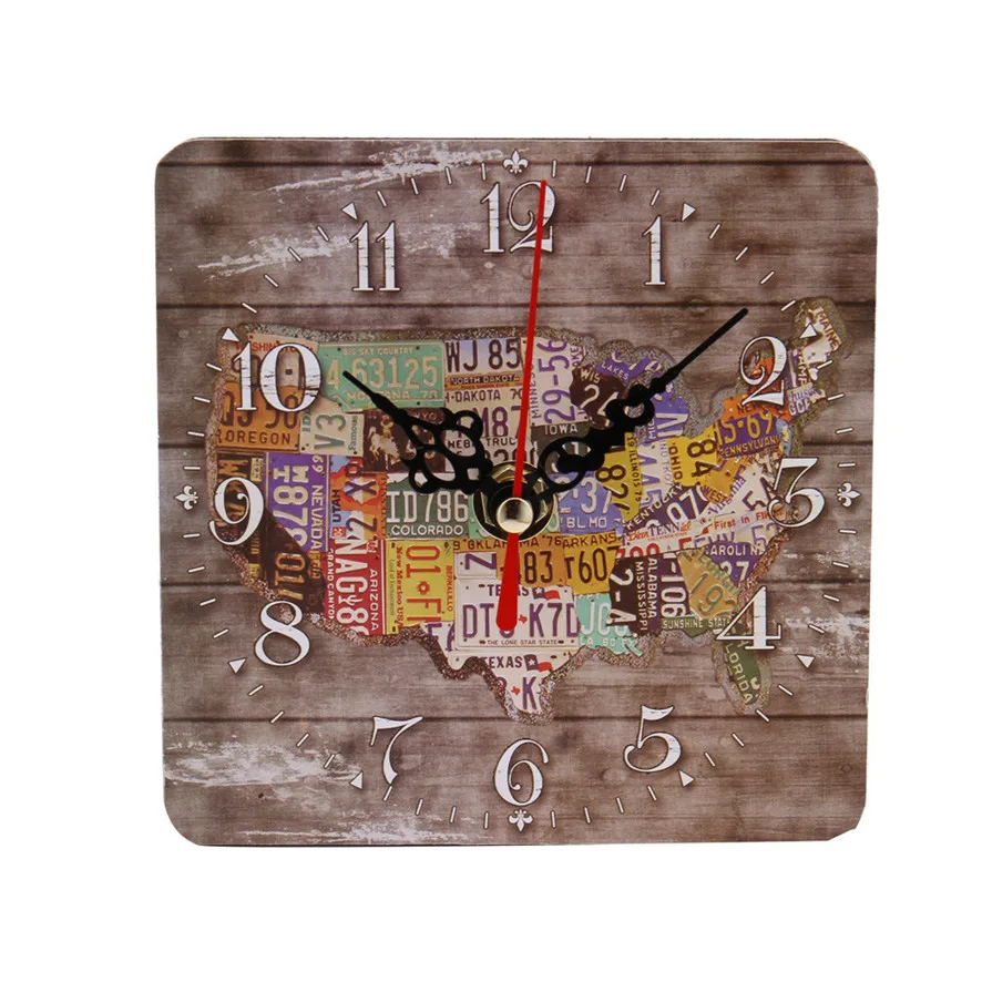 Zero винтажные стильные бесшумные Античные деревянные настенные часы для дома, кухни, офиса B7817