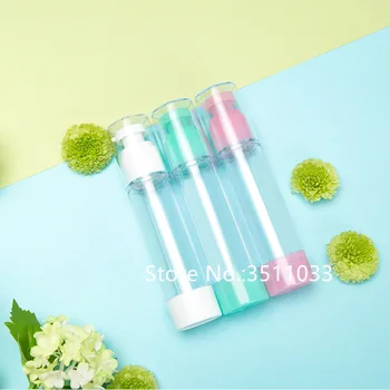 

30PCS 15ML 30ML Empty Plastic Airless Cosmetic Container Pump Bottle Clear Refillable Airless Lotion Bottle White Pink Green
