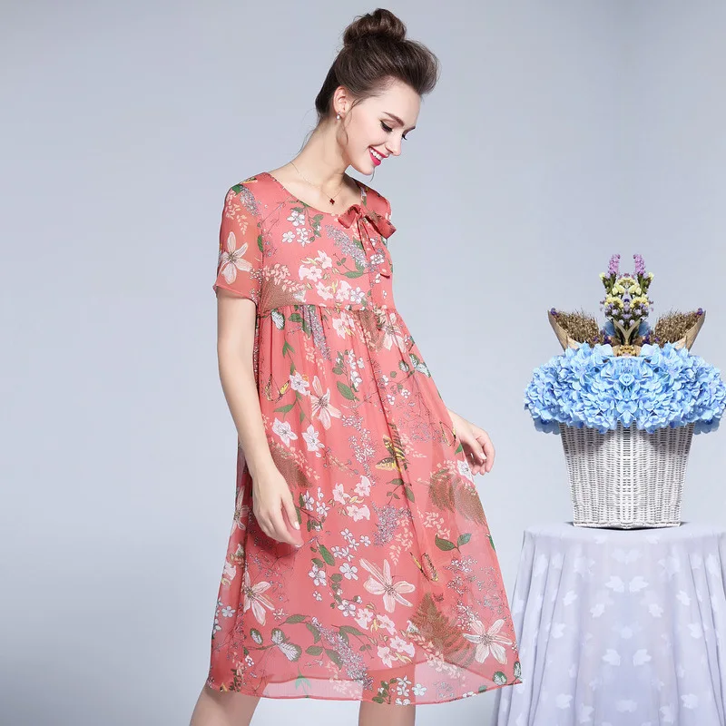 OUYALIN L XXXL 4XL 5XL Плюс Размер летнее платье 2018 женское повседневное свободные
