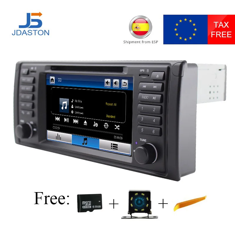 

JDASTON Car DVD Player For BMW X5 M5 E39 E53 One Din Car Radio GPS Multimedia Stereo Canbus Map RDS Bluetooth Steering Wheel USB