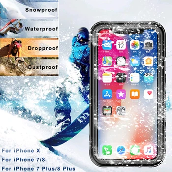 

Shellbox Waterproof Case for Apple iPhone X Shockproof Diving 3 Meters Underwater Full Protection Case Cover for iPhone 7/8 Plus