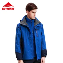 Royalway Туризм Отдых Куртки и пиджаки Мужчины WINDSTOPPER Охота одежда Водонепроницаемый ветрозащитный 3 в 1 треккинг Куртки и пиджаки# RFOM4392F