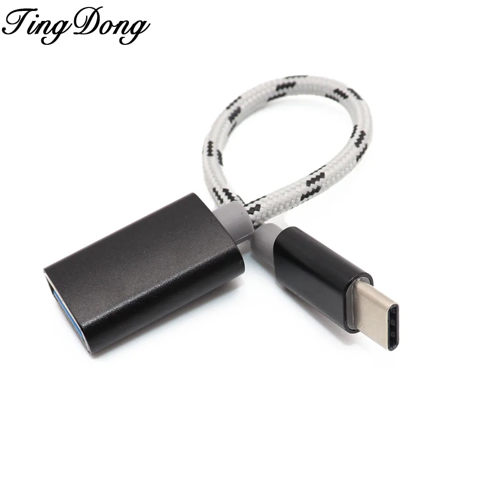 

TingDong USB Type C To USB 3.0 Cable Support OTG Charging Data Sync USB C To USB 3.0 A Adapters 15CM Short USBC Cables