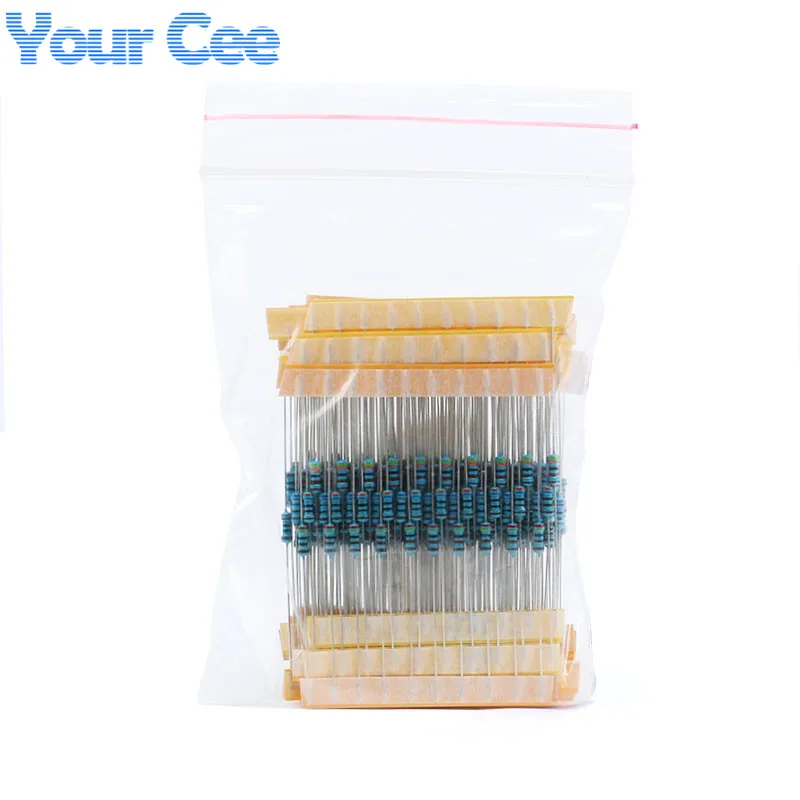 Metal Film Resistor Metal Film Resistors 180pcs-250pcs 1/4W Metal Film Resistor 0-10R 12-180R 200-4.3K 4.7K-68K 75K-1.8M Resistance Assortment Kit Set Suit DIY