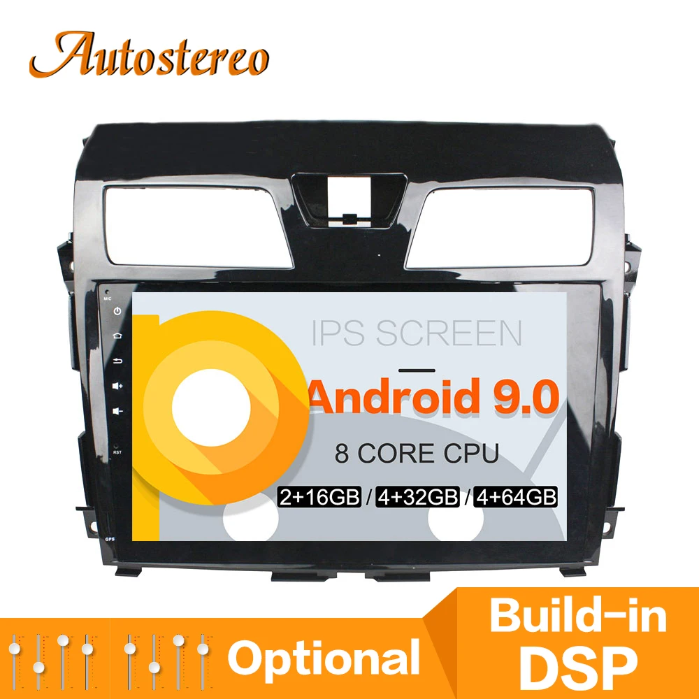 Top DSP Android 9 Car GPS navigation For Nissan Tenna 2013-2015 multimedia DVD player head unit auto radio tape recorder auto stereo 0
