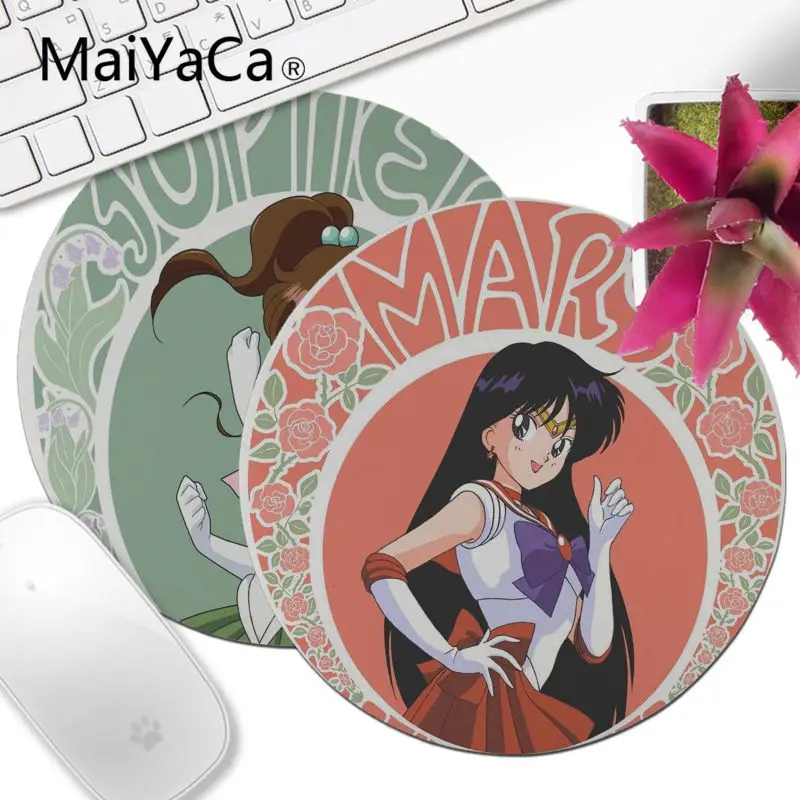 

MaiYaCa Sailor Moon anime Comfort Round Mouse Mat Game Mousepad Keyboards Mat Gamer Gaming mouse pad Desk Mat anime mouse pad