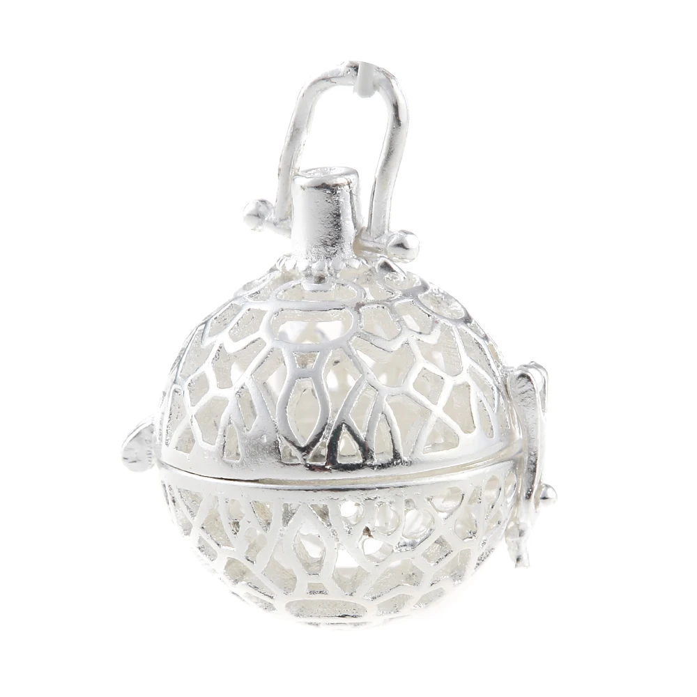 

5 Pic Fashion Hollow Ball Pendant Various shapes and patterns Alloy Can Be Made Perfume Diffuser Pendants Hollow Necklace Charm