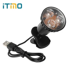 Super Bright 3 LED Clip On Book Light Portable Flexible USB Light For Laptop PC Notebook Desk Reading Lamp Home Lighting