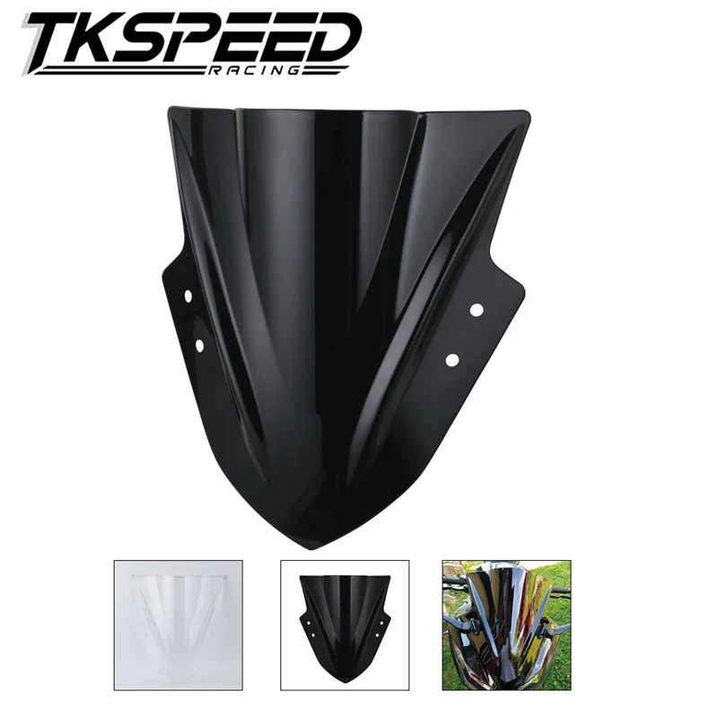 Лобовое стекло для Kawasaki EX300 EX 300R ex300 Ninja 300 Rr 2013 2014 2015 2016 preto Bolha Dupla 300R|Козырьки от