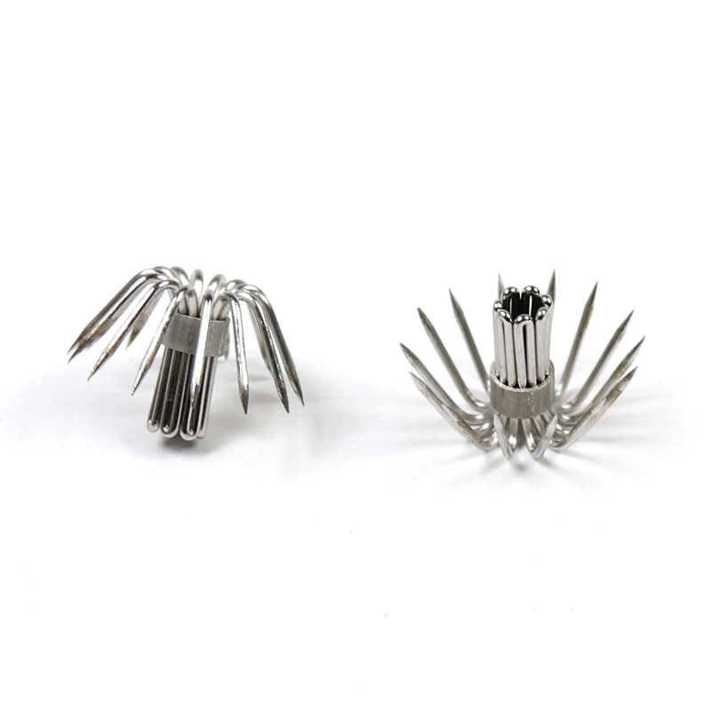 

50pcs Squid Jig Hook Single hooks Shrimp Lure DIY Egi Fishing Hooks Spares 14 needles Size 2 2.5 3 3.5 4
