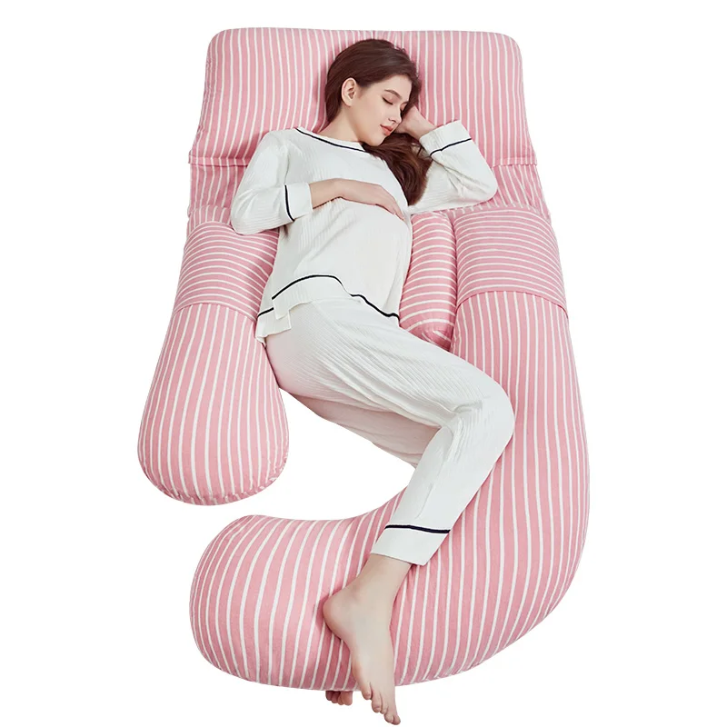 Online Heißer Verkauf Mutterschaft Volle Körper Pflege Kissen, Schwangerschaft Kissen für Hals Arm Bauch Taille Bein, frauen Schwangere Side Sleeper Kissen