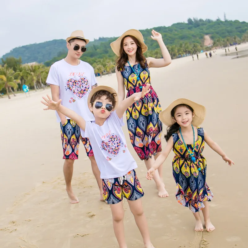 Family Set Clothing Couple Clothes Summer Suit Men Boy