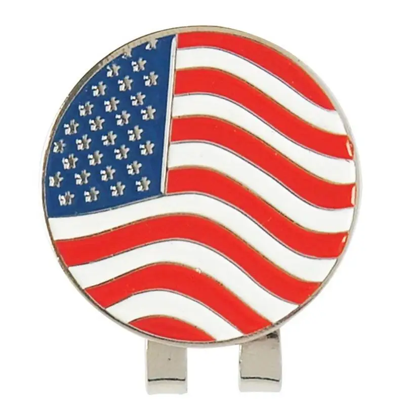 HobbyLane Outdoor Golf Product 1.18 Inch Flag Design Golf Tag W Magnetic Golf Cap Clip Tag Golf Position Golf Marker Ball Marker