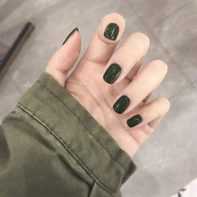 Mẫu móng xinh cute nails green Dành cho cả ngày đi chơi