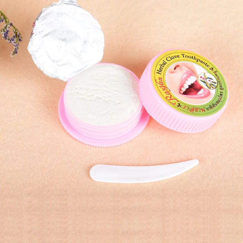 30 г натуральный травяной Гвоздика тайская зубная паста отбеливание зубов Зубная паста удалить пятно аллергические зубная паста