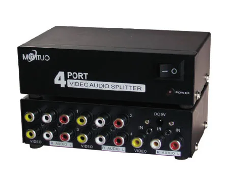 MT Viki 1x4 RCA AV сплиттер 4 порта видео аудио дистрибьютор ТВ дисплей такое же