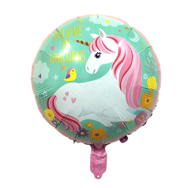 15pcs/Set Unicorn Balloon with Happy Birthday Latex Dot Balloons Birthday Party Decorations for Kids Unicorn Party Favors Toy