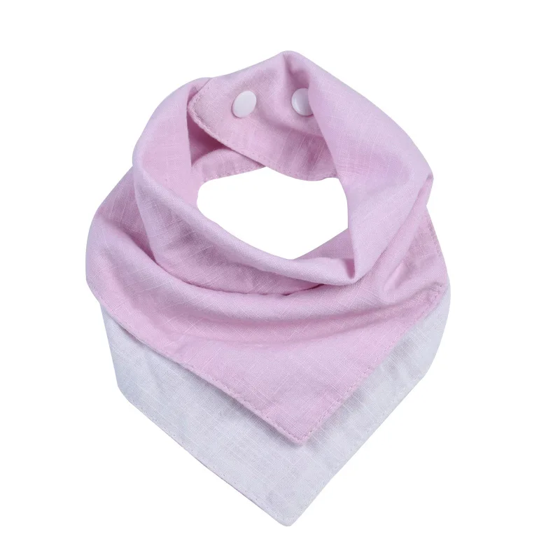 2018 Baby Bibs Girls Boys Baby Cotton Linen Babador Solid Baby Bandana Bibs Bebe Smock Burp Cloths Accessory Infant Baby Stuff