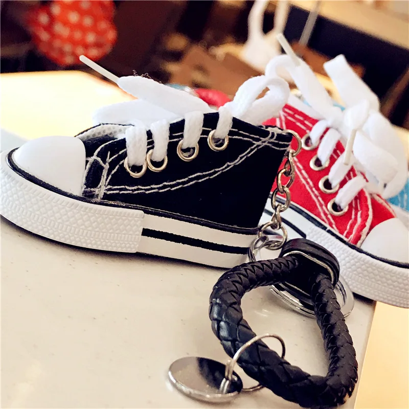 Download 1pcs Mini Hi Top Canvas Sneaker Tennis Shoe Keychain ...