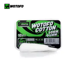 Электронная сигарета Wotofo профиль хлопок мм 6 мм Диаметр сухой горения Vaping сетка катушка хлопок для профиля сетки RDA Vape танк