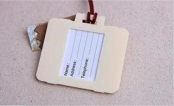 

50PCS/LOT Newest "Let the Journey Begin" Vintage Suitcase Luggage Tag wedding bridal shower Favor party gifts Free shipping