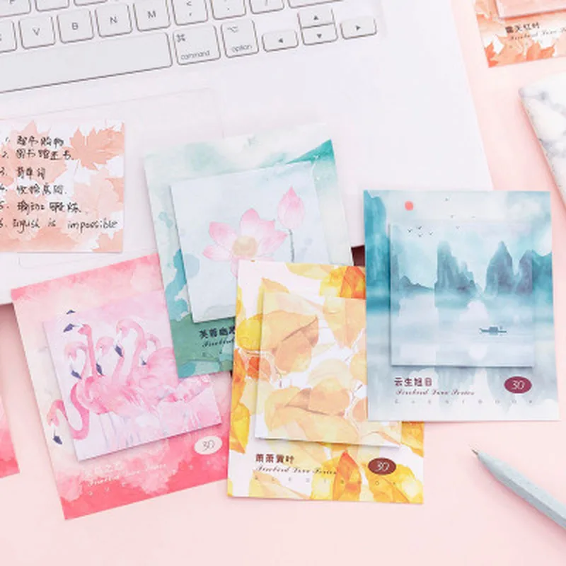 

1pcs Flamingo Planner Stickers Cute Stationery Sticky Notes Novelty Memo Pad Student Memo Sheets Kawaii School Office Supplies