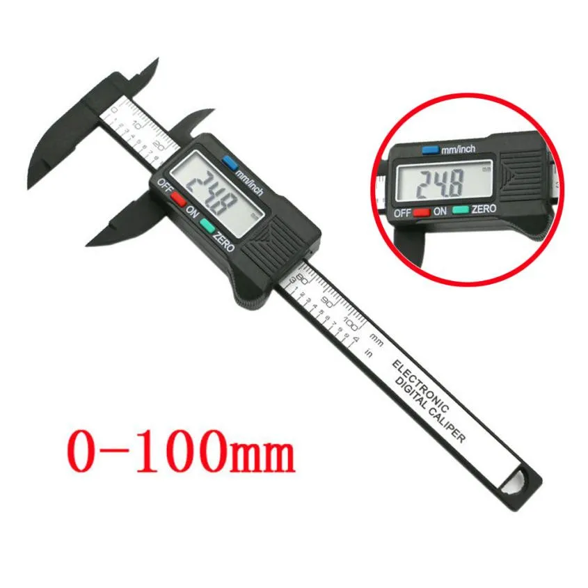 100mm/4inch LCD Digital Electronic Carbon Fiber Vernier Caliper Gauge