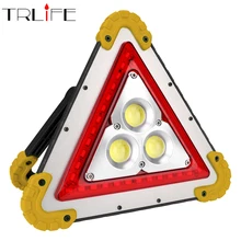 Портативный фонарик 60 Вт, перезаряжаемый через USB, 18650 светодиодный Рабочий фонарь, магнитный COB, 4 режима, фонарь с подвесным крюком, лампа для кемпинга