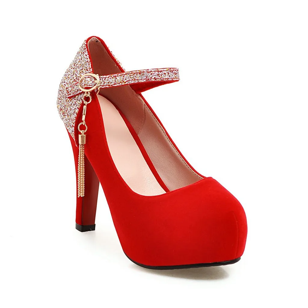 ESRFIYFE New Bling Wedding Shoes Women 2018 Sexy Round Toe Buckle Strap Summer Pumps Girls High Heels Platform Glitter Shoes ESRFIYFE New Bling Wedding Shoes Women 2018 Sexy Round Toe Buckle Strap Summer Pumps Girls High Heels Platform Glitter Shoes