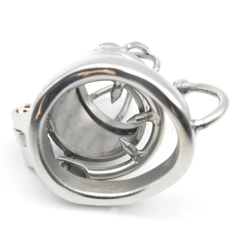 304 Stainless Steel Male Chastity Devices with Anti-Shedding Ring,Cock Cage with Base Arc Ring ,Penis Lock,Penis Rings For Men