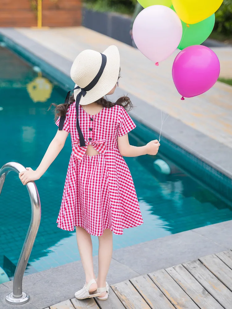 

Girls'net red dress summer dress new style children's super-foreign children's princess dress trend in the summer of 2019