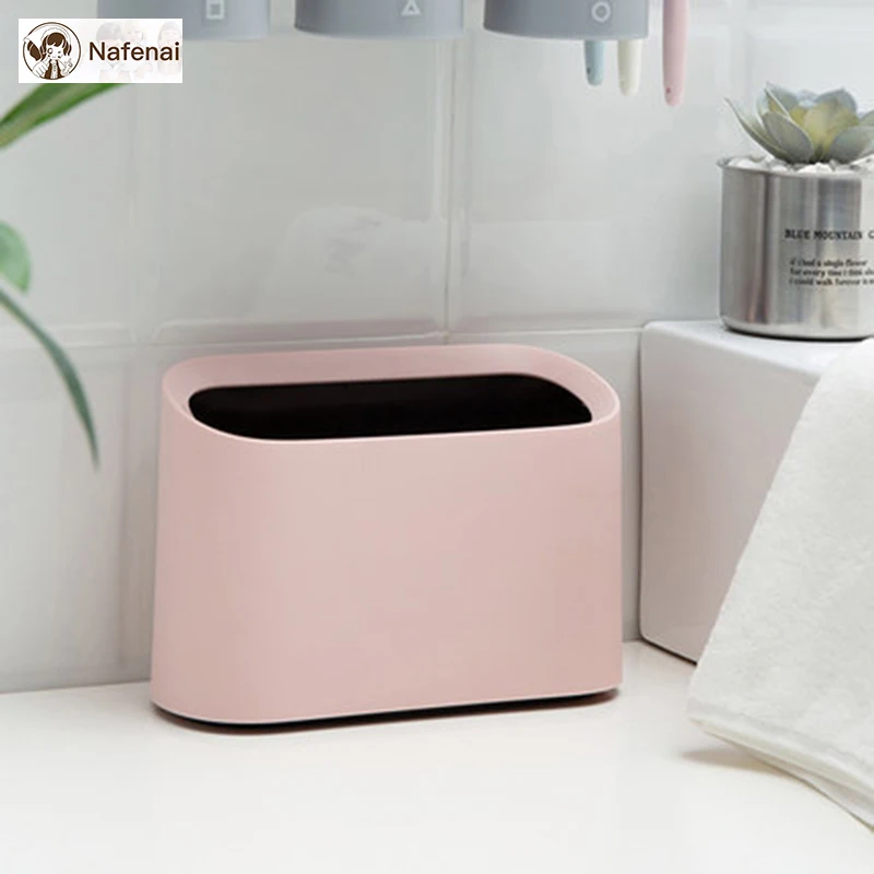 

European style Desktop trash can kitchen storage box Small and convenient plastic box Suitable for kitchen,bedroom and office