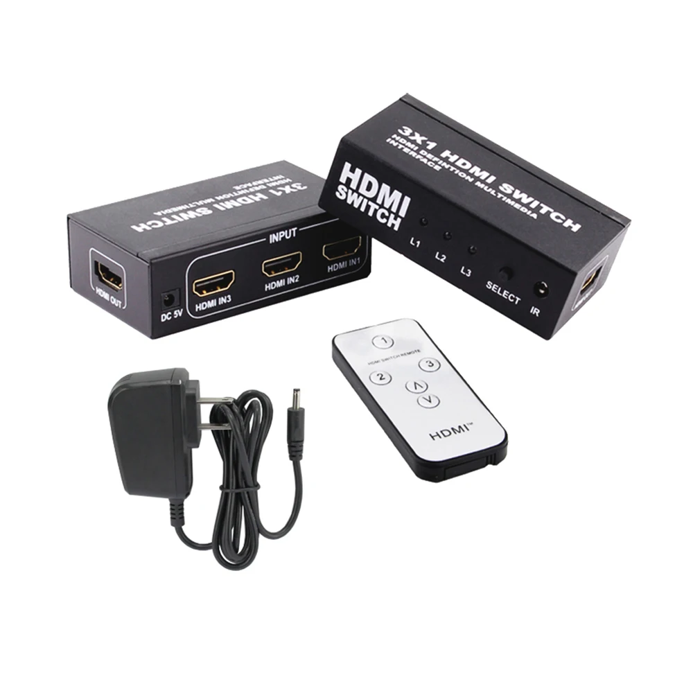 HDMI коммутатор 3 Cut 1 Three In Out HD TV видео поддерживает 1080P 3D Kvm переключатель Hdmi