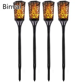 

Binval Solar Energy Flame Fire Light Lamp 99led Outdoors Flame Lamp Light Courtyard Lawn Wall Lamp Solar Energy Street Path Lamp