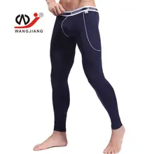 WJ, зимние мужские теплые кальсоны, сексуальное термобелье с низкой талией, бамбуковое волокно, одноцветные штаны, нижнее белье, леггинсы