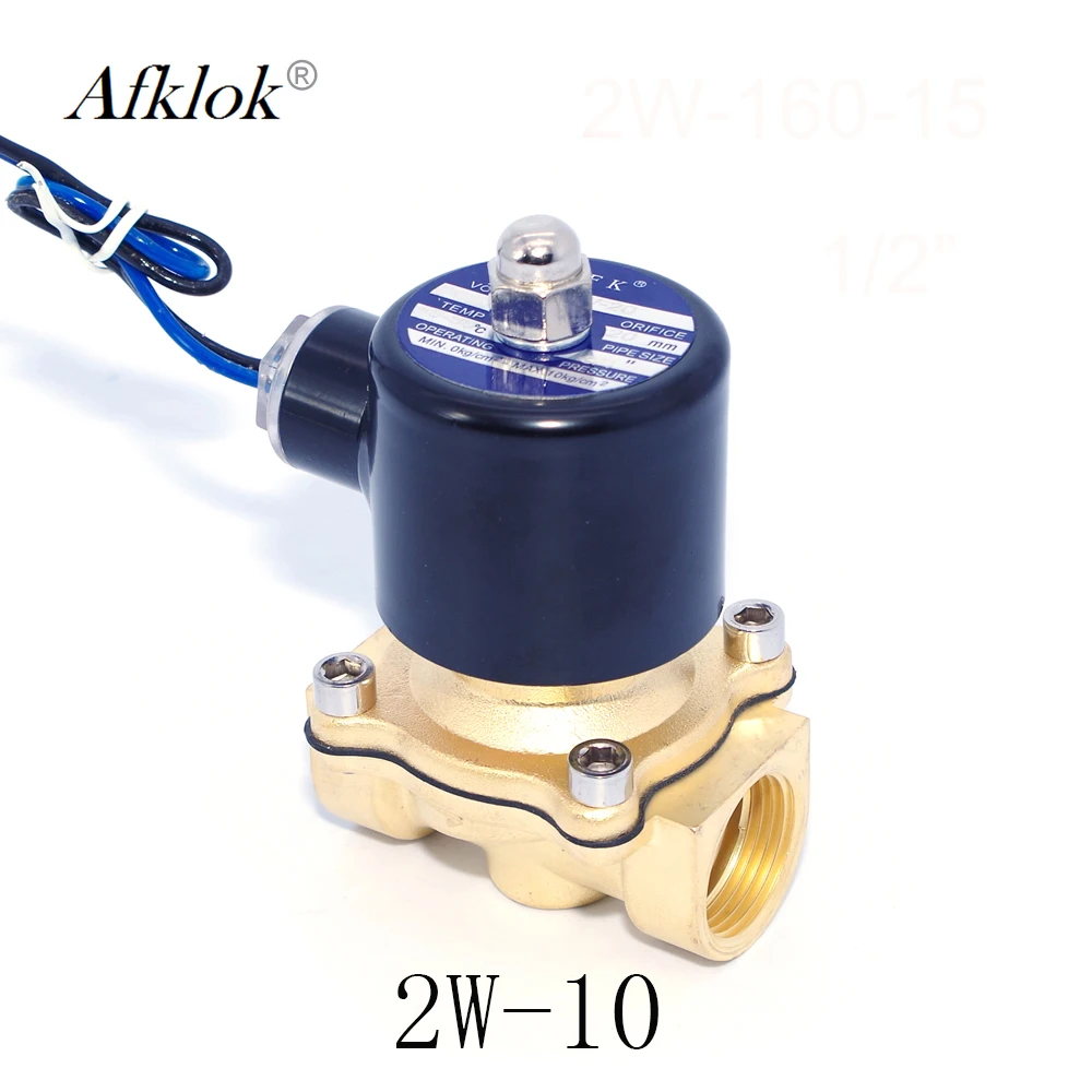 

Brass 3/8" Normally Closed 16mm G Thread Water Solenoid Valve 24v 110v 220v ac