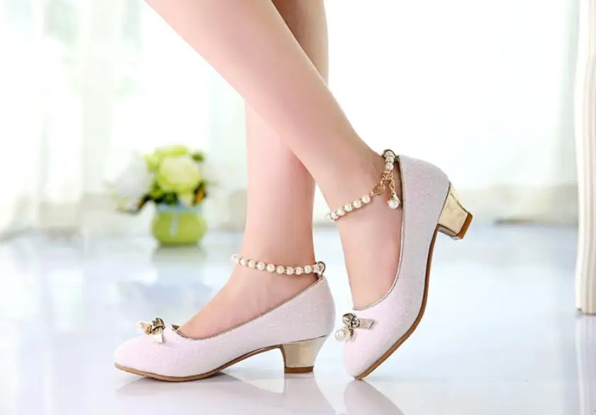 Girl Princess Leather Sandals-17